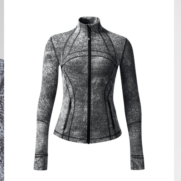 Like New, Lululemon Define Jacket Luon Spray Jacquard White Black, SZ 4 - Picture 3 of 12